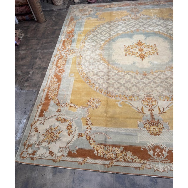 Gold Early 20th Century Turkish Hereke Rug For Sale - Image 8 of 10