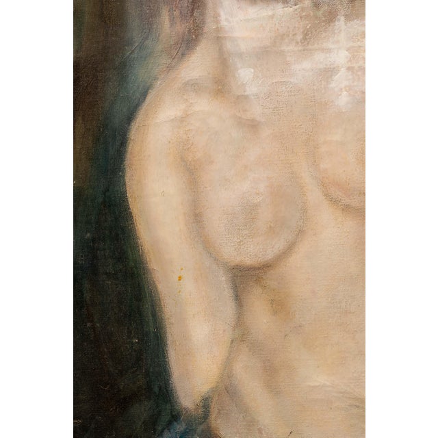 Portraiture Early 20th Century "Fulfillment" | Vintage Nude Portrait, Oil on Canvas For Sale - Image 3 of 5