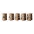 Rust and Cream Textured Studio Pottery Vessels, Set of 5 For Sale