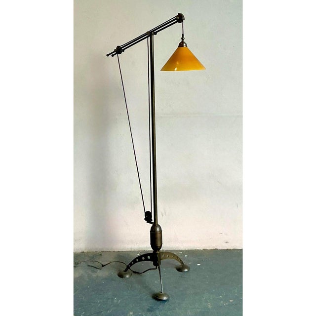 Baker Furniture Company Vintage Boho Baker MRL 191 Counterbalance Floor Lamp For Sale - Image 4 of 7