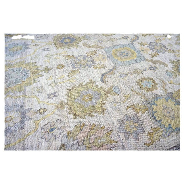 21st Century Turkish Oushak 10X14 Ash Brown, Buff & Khaki Handmade Area Rug #1144080 For Sale - Image 9 of 16