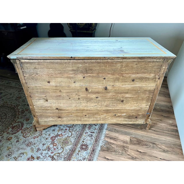 Wood Antique Italian Paint Decorated Four Drawer Commode C. Early 19th Century For Sale - Image 7 of 12
