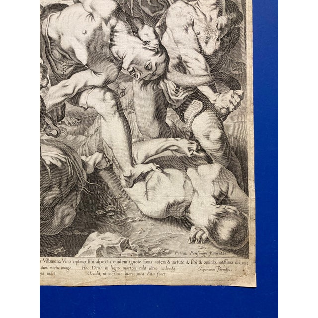 Francesco Villamena after Ferraù Fenzoni, Moses and the Brazen Serpent, 1597, Engraving For Sale - Image 6 of 18