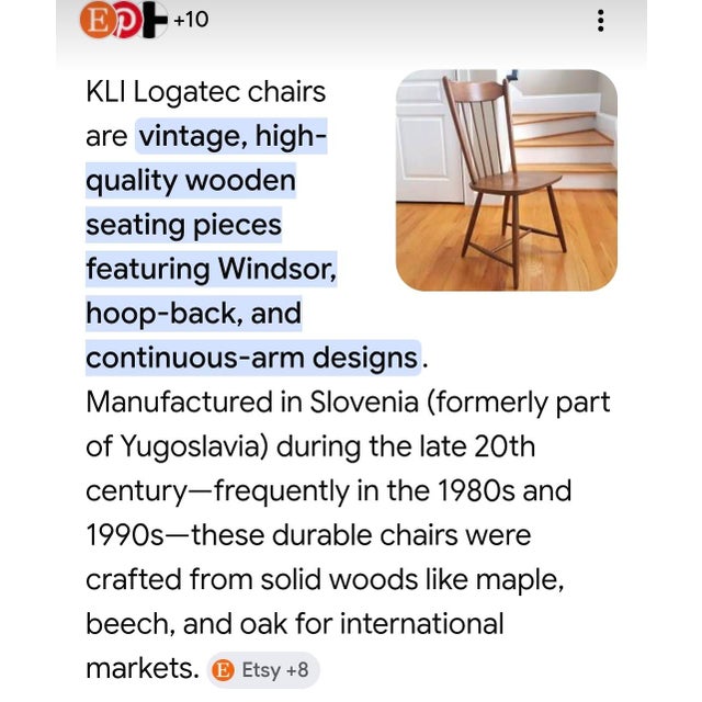 Wood Yugoslavian Dining Set For Sale - Image 7 of 8