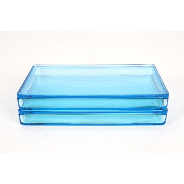 Postmodern Danish Modern Thurø Lidded Boxes in Glass by Rauff & Møldrup for Holmegaard, 2000s, Set of 2 For Sale - Image 3 of 11