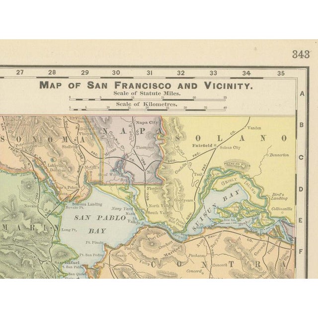 Antique Map of San Francisco with Golden Gate Park by Ran McNally, 1899 For Sale - Image 3 of 12