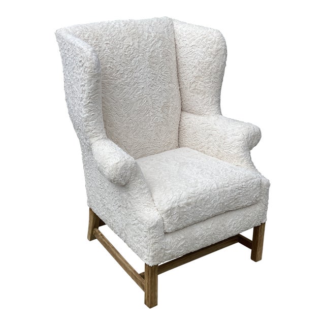 Upholstered Wingback Chair For Sale