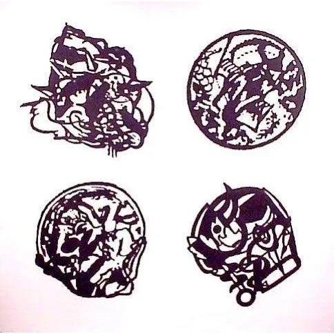 Peter Nagy American, Four Cancer Logos Original Print by Peter Nagy, 1988 For Sale