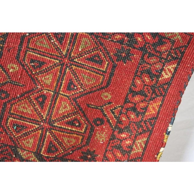 Vintage Hand Knotted Turkmen Wall Hanging, 1930s For Sale - Image 10 of 11