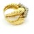1980s Vintage 18k Gold Diamond Bombe Cocktail Ring, 3.75 Carats, Size 7 For Sale - Image 5 of 14