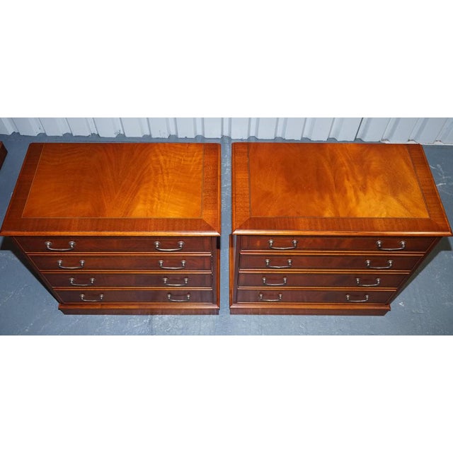 Wood Large Edwardian Style Chest of Drawers by Paul Smith Brighton, Set of 2 For Sale - Image 7 of 18