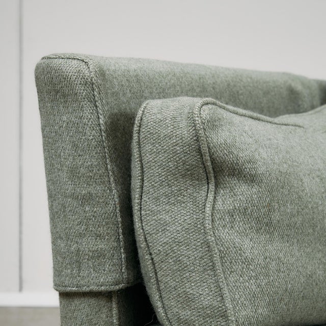 Mid-Century Cherry Wood Three-Seater Sofa For Sale - Image 12 of 17