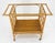 Fine Bamboo c1970s 2 Tier glass Top Serving Bar Cart on Wheels Mid Century MINT! For Sale - Image 15 of 18