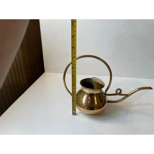 Mid-Century Scandinavian Watering Can in Brass For Sale - Image 6 of 9