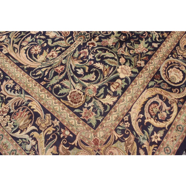 1980s Kala Bagh Pak Persian Blue & Red Wool Rug - 10'2" X 14'1" For Sale In New York - Image 6 of 7