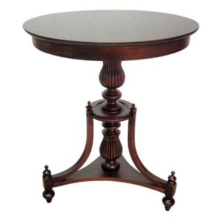 Antique English Victorian Mahogany Round Occasional Side Table, Circa 1890 For Sale