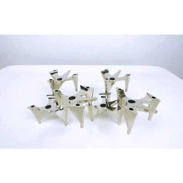 1970s German Bird Flight Candleholders from Hammonia Motard, 1970s, Set of 6 For Sale - Image 5 of 9