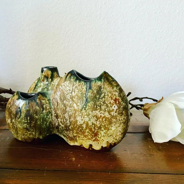 Mid-Century Modern Sculptural Form 500 Pottery Vase by Helmut Schäffenacker, 1960s or 1970s For Sale - Image 3 of 14