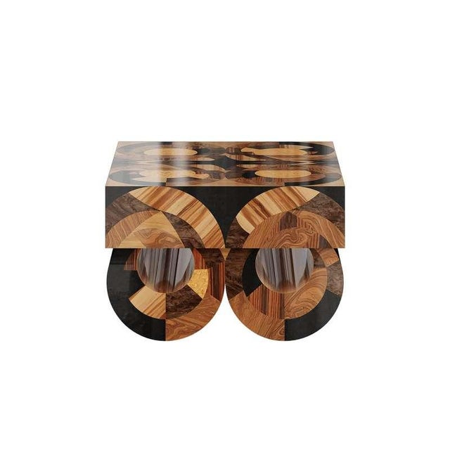 Mocho Center Table in Wood Marquetry by Hommés Studio For Sale - Image 6 of 6