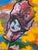 Abstract Large Vibrant Abstract Mixed Media Painting on Canvas Ornate Silver Frame Statement Art For Sale - Image 3 of 12