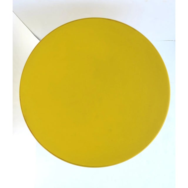 Round Side or End Table in Yellow Platner Style For Sale - Image 10 of 12