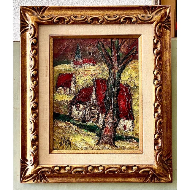 Henri d'Anty, French Modernist Oil Painting Expressionist Village Farm Landscape Ecole Paris For Sale In Miami - Image 6 of 8