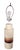 Mod style ceramic table lamp by Philmar - Sandel. The lamp features a cream color body with three decorative colored...