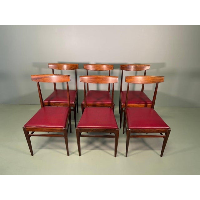 1950s Walnut Chairs from Vittorio Dassi Lissone, 1950, Set of 6 For Sale - Image 5 of 15