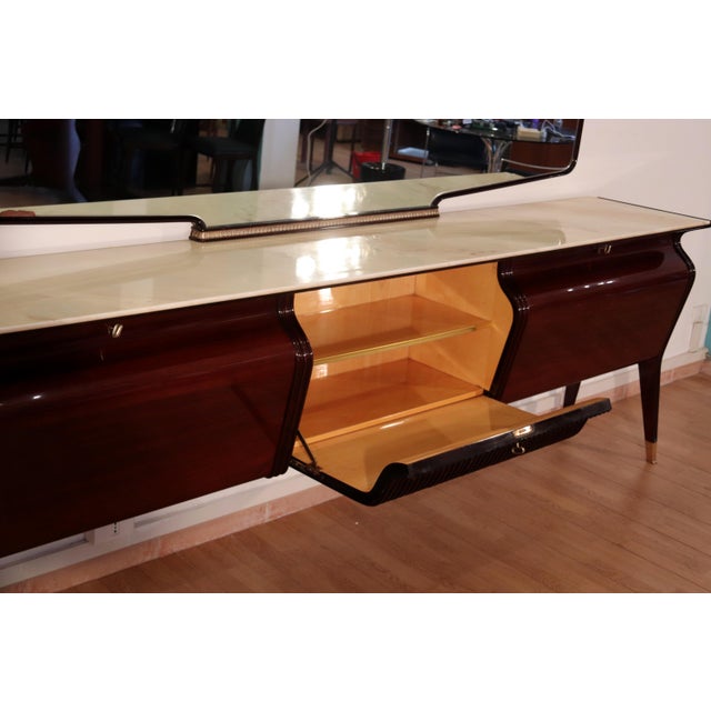 Mid-Century Credenza in Mahogany, Rosewood and Onyx by Osvaldo Borsani, Italy, 1950s For Sale - Image 6 of 18