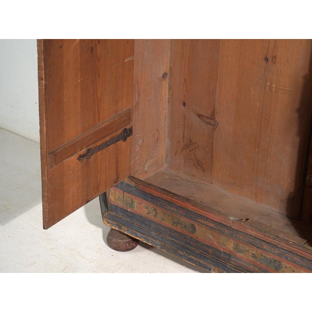 Antique Polychrome Wood Wardrobe For Sale - Image 11 of 18