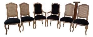 Set of 6 Country French Style Dining Chairs