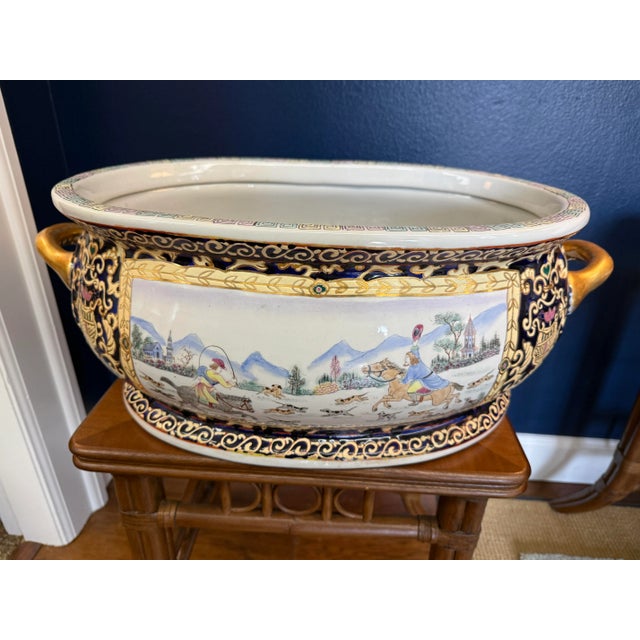 Ceramic 1980s Japanese Foot Bath, Large Scale With 22k Gold Overlay For Sale - Image 7 of 7