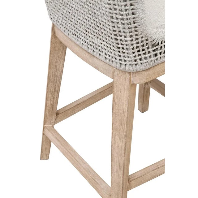 Wood Mesh Counter Stool For Sale - Image 7 of 12