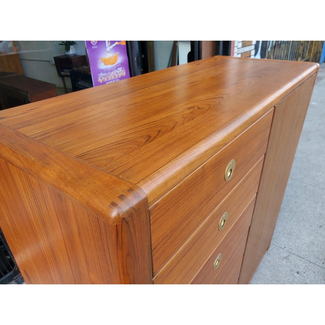 Burnt Orange 1980s Danish Modern Dresser/Armoire For Sale - Image 8 of 18