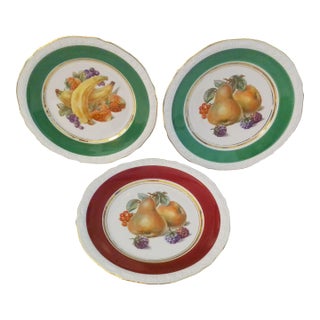 Vintage Imperial Bavaria Fruit Plates, Set of 3 For Sale