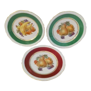 Vintage Imperial Bavaria Fruit Plates, Set of 3
