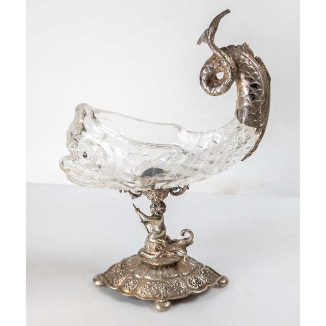 Late 19th Century 19th Century German Renaissance Revival 800 Silver Sweet Meat or Nut Dish For Sale - Image 5 of 14