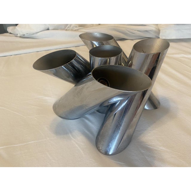 Space Age Ceiling Lamp in Chrome attributed to Reggiani, Italy, 1970s For Sale - Image 14 of 18