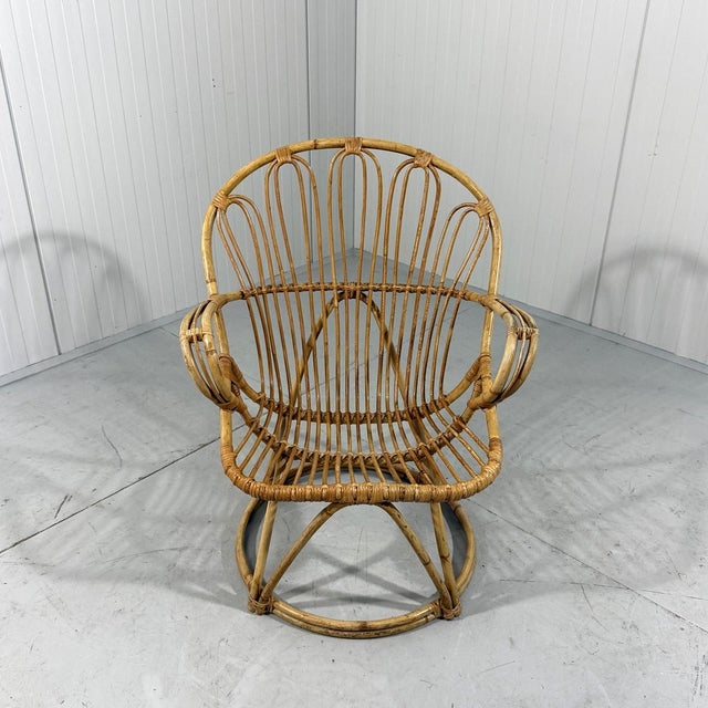 Rattan Chair by Rohé Noordwolde, Netherlands, 1960s For Sale - Image 10 of 14