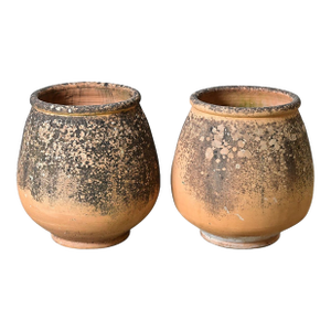 Pair of Provincial 19th Century Biot Terracotta Jars