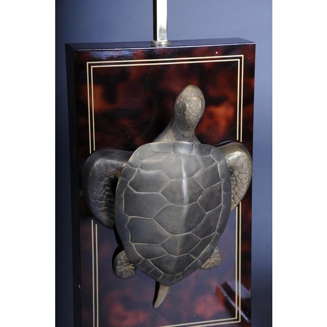 Vintage Tortoise Table Lamps in Brass, 1970s, Set of 2 For Sale - Image 10 of 18