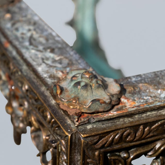 Gold Late 19th Century Patinated and Gilded Bronze Parlor Aquarium For Sale - Image 8 of 13