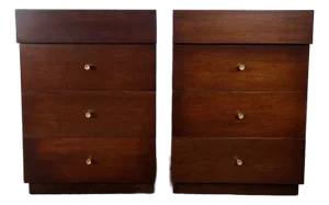 Mid Century Modern Vanleigh Nightstands 4 Drawer