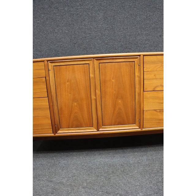 Drexel Drexel Declaration Walnut Credenza by Kipp Stewart & Stewart MacDougall For Sale - Image 4 of 14