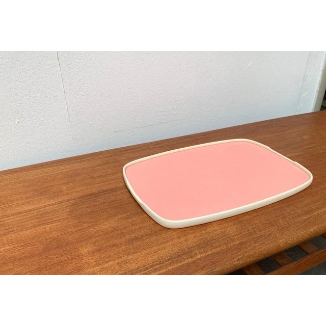 Mid-Century Plastic Blue & Pink Flip Tray, 1960s For Sale - Image 4 of 18