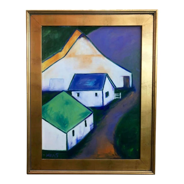 Manchester Barns, California Coast, Original Oil Painting Landscape For Sale