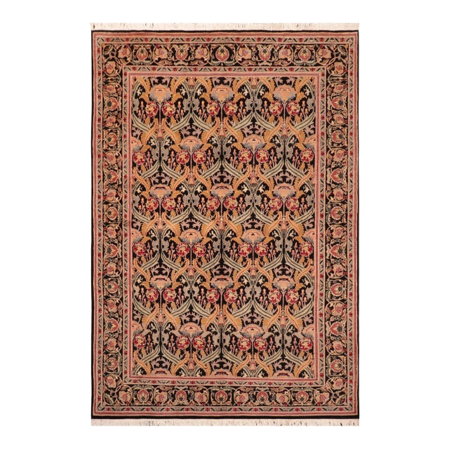 1980s 1980s Art Nouveau William Morris Wool Area Rug - 6'2" X 8'11" For Sale