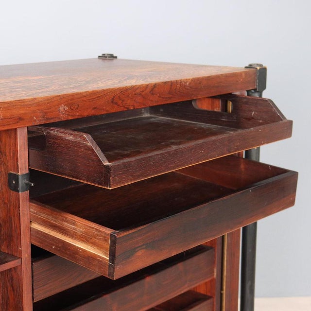 Wood Vintage Wood Veneer Sideboard, Italy, 1960s For Sale - Image 7 of 11