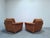 An authentic pair of Mid-Century Modern lounge armchairs manufactured in Czechoslovakia during the mid-20th century. These...