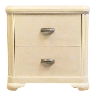 Century Furniture Cashmere Collection Contemporary Coastal Pickled Wood 28" Nightstand For Sale